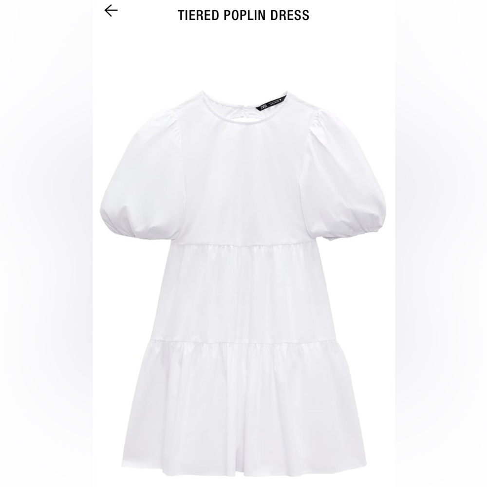 Tiered poplin dress